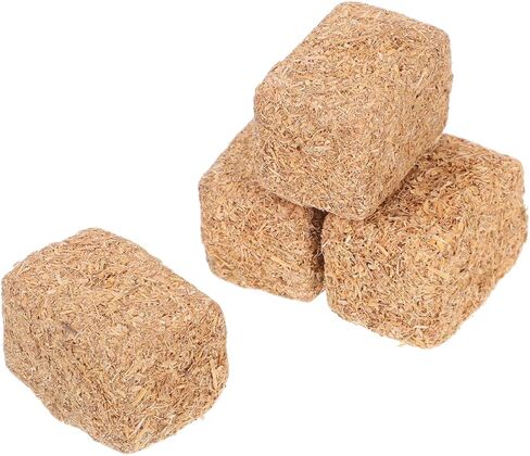 Angoily Tiny Hay Bales، مجموعة 4 قطع من بالات القش الصغيرة، كومة قش للديكور، ديكور حرفي صغير لمستقر المهد الصغير، نموذج مزرعة محاكاة لعبة صغيرة للديكور الغربي لحفل زفاف حصاد الخريف in Kuwait
