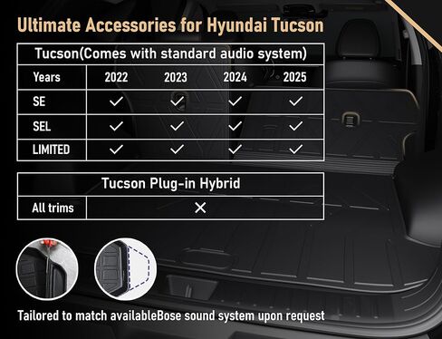 سجادات أرضية السيارة لعام 2024 2025 Hyundai Santa Fe (ليست مخصصة للهجين)، سجادات سيارة TPE للحماية من جميع الأحوال الجوية، ملحقات بطانات السيارة المخصصة، مجموعة بطانات أرضية السيارة من 3 صفوف، باللون الأسود in Kuwait
