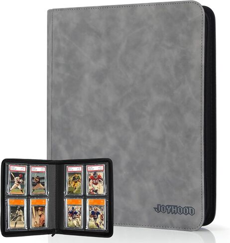 40 Pockets Graded Card Binder, PSA Slab Holder Binder, Graded Card Storage Album for PSA and CGC Slabs (4 Pockets, Gray) in Saudi Arabia