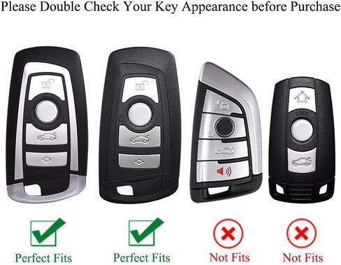 غطاء مفتاح فوب مصنوع يدويًا من الكريستال الماسي متوافق مع BMW 1 2 3 4 5 6 7 Series X1 X2 X3 X4 X5 X6 Z4 M5 (B، فضي) in Kuwait