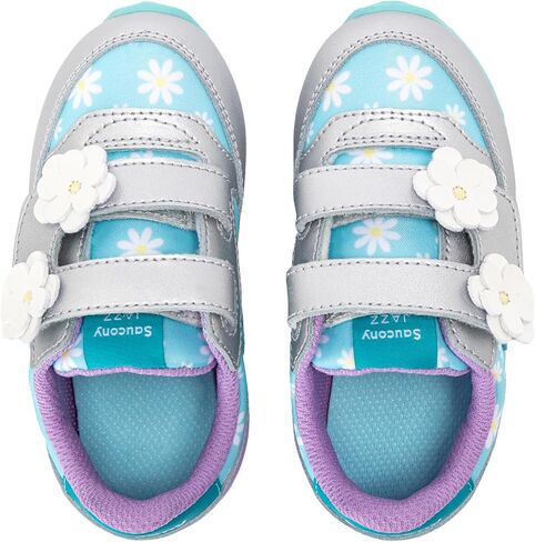 حذاء رياضي Saucony Originals Jazz Hook & Loop (طفل صغير/طفل صغير)، رمادي/فضي/وردي، 7 US للجنسين in Kuwait