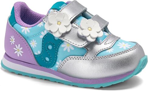 حذاء رياضي Saucony Originals Jazz Hook & Loop (طفل صغير/طفل صغير)، رمادي/فضي/وردي، 7 US للجنسين in Kuwait