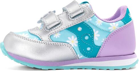 حذاء رياضي Saucony Originals Jazz Hook & Loop (طفل صغير/طفل صغير)، رمادي/فضي/وردي، 7 US للجنسين in Kuwait