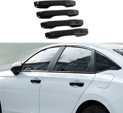 غطاء مقبض الباب الخارجي باللون الأسود اللامع ABS لحماية المقبض الخارجي لسيارة Toyota Rav4 2019-2023 2024، لملحقات Toyota Highlander 2020-2022 2023 مع قفل تلقائي ذكي in Kuwait