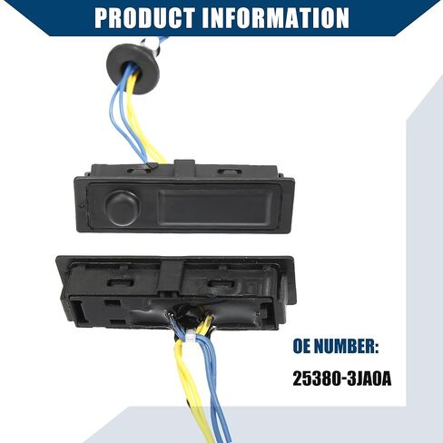 No.25380-3JA0A / Rear Liftgate Trunk Open Release Switch for Nissan Pathfinder Platinum 2016-2020 / Rear/Door Release Handle Switch/Durable / 1Pcs Black in Saudi Arabia