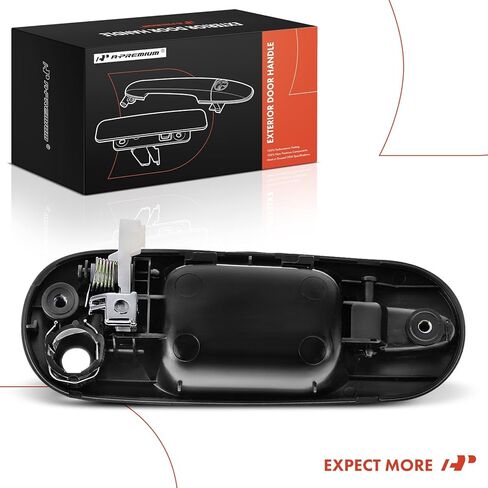 مقبض الباب الخارجي للجانب الأيسر الأمامي من A-Premium متوافق مع Honda CR-V CRV 1997 1998 1999 2000 2001، رافعة كروم وغطاء أسود، استبدال # 72180-ST0-J02 in Kuwait