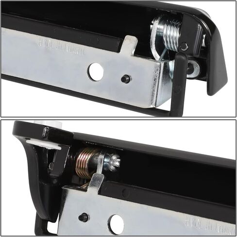 Auto Dynasty Factory Style Front Door Pull Handle Compatible with Ford Escort EXP Mustang Mercury LN7 Lynx 1983-1993, Passenger Right Side, Zinc Plated, Black/Chrome in Saudi Arabia
