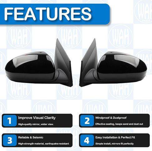3Pin Right Passenger Side Mirror Assembly Compatible With 2019 2020 2021 Hyundai Tucson With Manual Folding Power Glass 87620-D3990 HY1321288 87620D3990 in Saudi Arabia