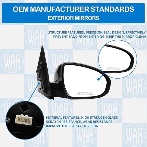3Pin Right Passenger Side Mirror Assembly Compatible With 2019 2020 2021 Hyundai Tucson With Manual Folding Power Glass 87620-D3990 HY1321288 87620D3990 in Saudi Arabia