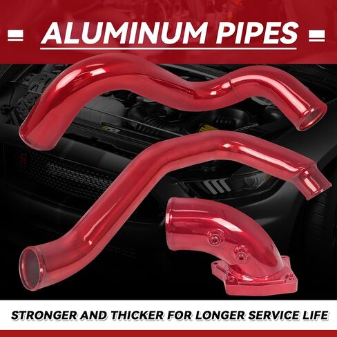 Turbo Intercooler kit Pipe Boot and Intake Elbow for 2003-2007 Ford F250 F350 F450 F550 Super Duty Intercooler Pipe Boot kit 6.0L Powerstroke Diesel-Red in Saudi Arabia