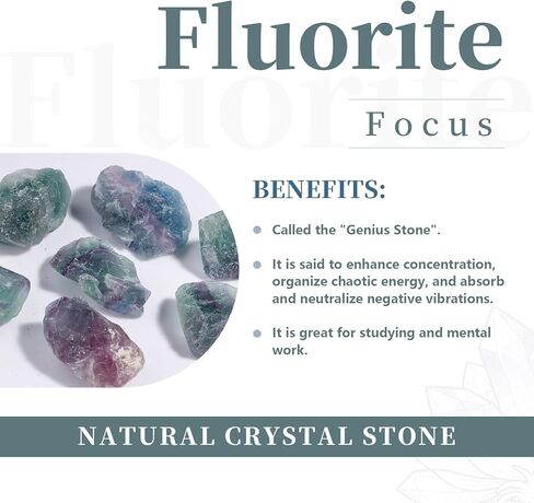 rockcloud Set of 2 Raw Crystal Stone Curtain Holdbacks U-Shaped Wall Curtain Hooks for Drapes Home Office Decoration, Fluorite in Kuwait