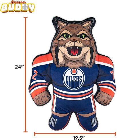 Bleacher Creatures Edmonton Oilers Hunter 24 بوصة NHL Masoct Bleacher Buddy - لعبة قطيفة ناعمة in Saudi Arabia