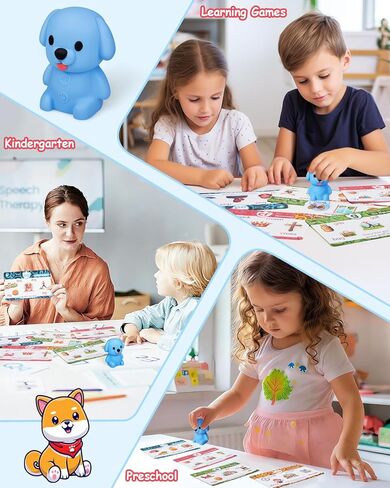 Phonics Talking Flash Cards with Reader Dog, Learn to Read with 148 Pages, 148 Sentences, 592 Words & 90 Stickers, Toddler Education Learning Toys for Kids Ages 3-8 Kindergarten 1st 2nd Grade in Saudi Arabia