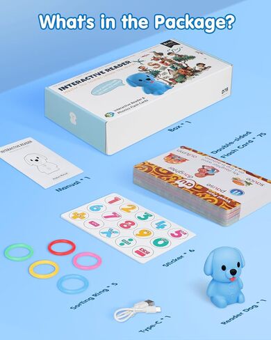 Phonics Talking Flash Cards with Reader Dog, Learn to Read with 148 Pages, 148 Sentences, 592 Words & 90 Stickers, Toddler Education Learning Toys for Kids Ages 3-8 Kindergarten 1st 2nd Grade in Saudi Arabia