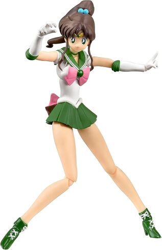 بانداي سبيريتس S.H. إصدار الرسوم المتحركة الملون من Figuarts Sailor Moon Sailor Jupiter (إصدار إعادة البيع)، تقريبًا. 5.9 بوصة (150 ملم)، PVC وABS، شخصية عمل مطلية مسبقًا in Saudi Arabia