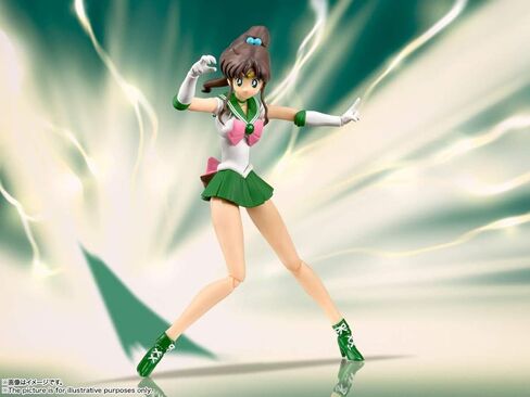 بانداي سبيريتس S.H. إصدار الرسوم المتحركة الملون من Figuarts Sailor Moon Sailor Jupiter (إصدار إعادة البيع)، تقريبًا. 5.9 بوصة (150 ملم)، PVC وABS، شخصية عمل مطلية مسبقًا in Saudi Arabia