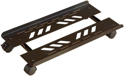 حامل شاشة قابل للتعديل، حامل سطح المكتب، حامل وحدة المعالجة المركزية المحمول، قابل للتعديل، حامل حافظة الكمبيوتر الشخصي، صينية الكمبيوتر الشخصي مع 4 عجلات عجلات لمعظم حالات ألعاب الكمبيوتر الشخصي، المنزل والمكتب تحت ذراع المكتب (أبيض) in Kuwait
