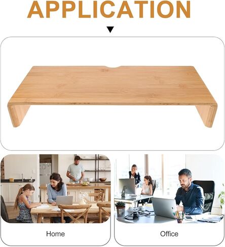 Monitor Stand Riser Desk Shelf 8Cm Height Computer Screen Riser Desktop Organizer for Office Workspace Storage in Saudi Arabia
