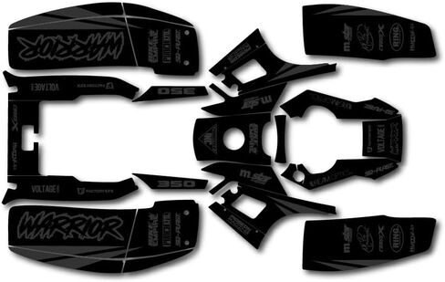 Blackout Shift Racing Graphic kit fits Yamaha Warrior 350 87-04 electric start in Saudi Arabia