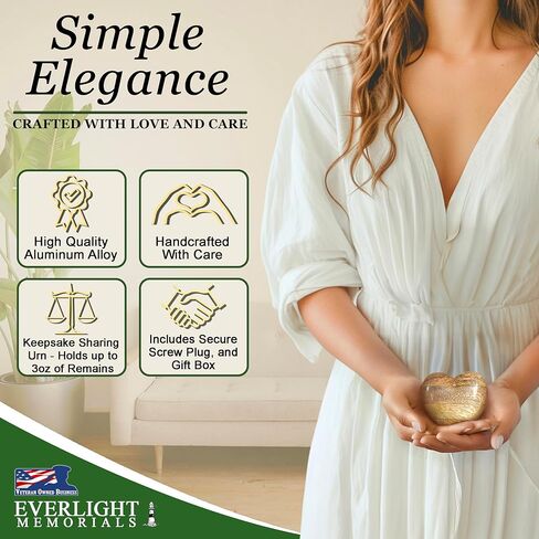 Cremation Urns for Human Ashes - Wooden Legacy Large Decorative Urn for Adult Men & Women - Burial Urns for Adult Human Ashes in Kuwait