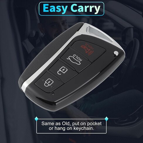 X AUTOHAUX SY5DHFNA433 434MHz استبدال دخول بدون مفتاح مفتاح ذكي عن بعد فوب لشركة Hyundai Azera 2015 2016 2017 No.95440-3V022 954403V022 4 أزرار in Saudi Arabia