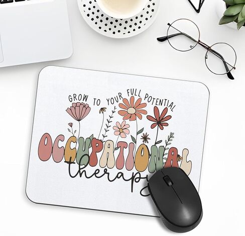 Western Cow Skull Mouse Pad - Vintage Floral Cowboy Decor & Gaming Mat, Non-Slip Base, 9.5×7.9 Inch in Saudi Arabia