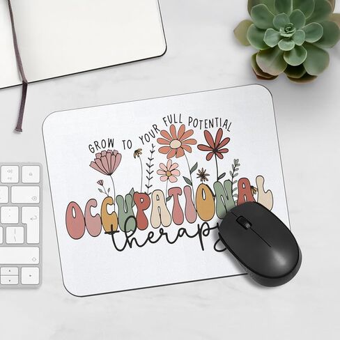 Western Cow Skull Mouse Pad - Vintage Floral Cowboy Decor & Gaming Mat, Non-Slip Base, 9.5×7.9 Inch in Saudi Arabia