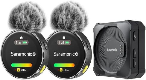 Saramonic BlinkMe U2 Wireless Lavalier Microphone for Android Type C Smartphone iPhone 15 Noise Cancellation, 8h Battery, 328ft Transmission, Wireless Lapel Mic for Live Streaming Video Recording in Kuwait