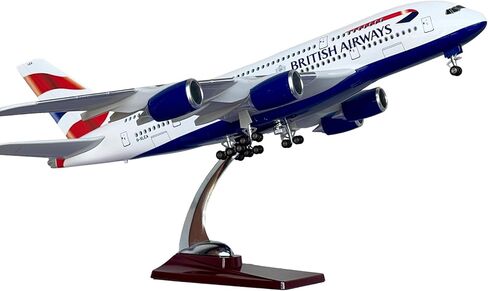 نموذج طائرة A380، ترقية A380 بأبواب قابلة للفتح ومقصورة مفصلة بمقياس 1/160 مقاس 18.1 بوصة طقم طائرة 380 مع أضواء LED وحامل عرض وحصيرة مطار مطاطية، هدية مثالية لمحبي الطيران in Kuwait