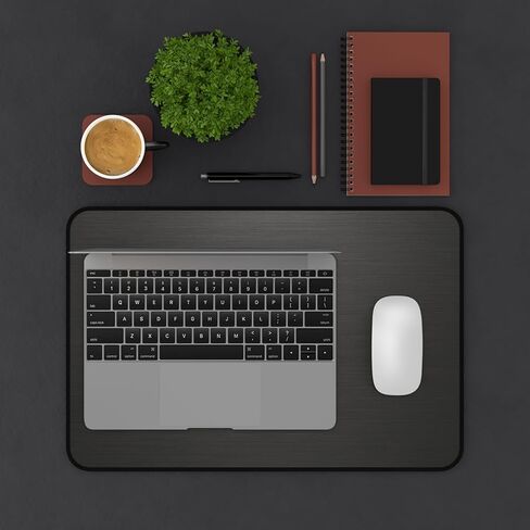 لوحة ماوس من النيوبرين للألعاب، وسادة مكتب ذات حواف مخيطة للمكتب والمنزل، وسادة ماوس ألعاب كبيرة ممتازة (أسود، 12 × 22) in Kuwait