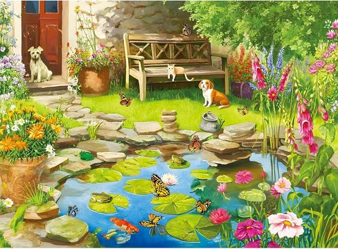 300 Piece Puzzles for Adults,Rustic Lodge Cozy Fire Puzzle for Adults Kids Seniors,Large Piece Fireplace Room Puzzle for Kids 8-10 10-12,Challenging Sofa Dog Puzzles Perfect for Game Nights, 20.5x15 in Saudi Arabia
