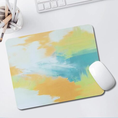 1PCS Mouse Pad, 26 * 21CM Mousepad, Computer Mouse Pad Cute, Oil Painting Style Mouse Pad Gaming, for Desk/Women in Saudi Arabia