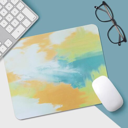 1PCS Mouse Pad, 26 * 21CM Mousepad, Computer Mouse Pad Cute, Oil Painting Style Mouse Pad Gaming, for Desk/Women in Saudi Arabia