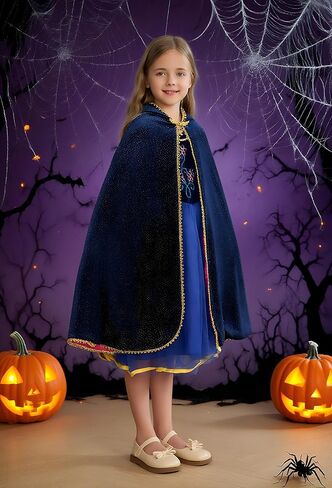 Girls Anna Velet Cape Hooded Cloak Kids Play Cape Dress up Costume in Saudi Arabia