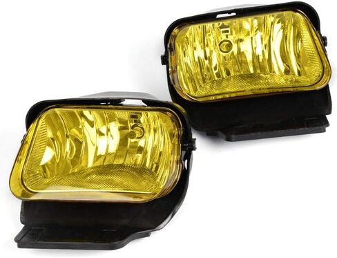 G-PLUS زوج مصابيح الضباب متوافقة مع Chevy Silverado 2003-2006 /Avalanche 1500 2500 2002-2006 مصابيح قيادة المصد الأصفر اليسار + اليمين تأتي مع مصابيح in Saudi Arabia