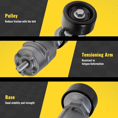 38404 (يناسب فقط 1.6L 1600cc فائق الشحن مع W11B16A Eng.) مجموعة بكرة شد حزام المحرك الملحق تناسب 2002-2008 Mi-ni Cooper S [# 19194708 11288620210 780092 89611] in Saudi Arabia
