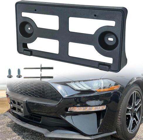 Front License Plate Frame Tag Mounting Bracket Holder Fits for 2018-2022 Ford Mustang Replace JR3Z17A385AA FO1068169 in Saudi Arabia