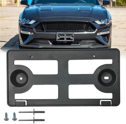 Front License Plate Frame Tag Mounting Bracket Holder Fits for 2018-2022 Ford Mustang Replace JR3Z17A385AA FO1068169 in Saudi Arabia