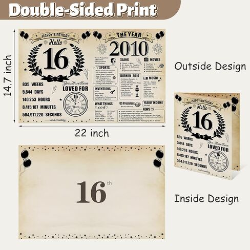Large 70th Birthday Cards for Men Women, Vintage 1956 Happy 70th Birthday Greeting Card with Envelope Jumbo Seventy Guest Book Cheers to 70 Years Decorations Gifts Party Supplies in Saudi Arabia
