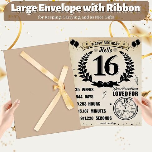 Large 70th Birthday Cards for Men Women, Vintage 1956 Happy 70th Birthday Greeting Card with Envelope Jumbo Seventy Guest Book Cheers to 70 Years Decorations Gifts Party Supplies in Saudi Arabia