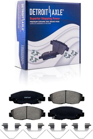 Detroit Axle - Front Brake Kit for 12-15 Honda Civic, 2012 2013 2014 2015 Drilled & Slotted Disc Brake Rotors Ceramic Brake Pads Replacement : 10.31" inch Front Rotor in Saudi Arabia