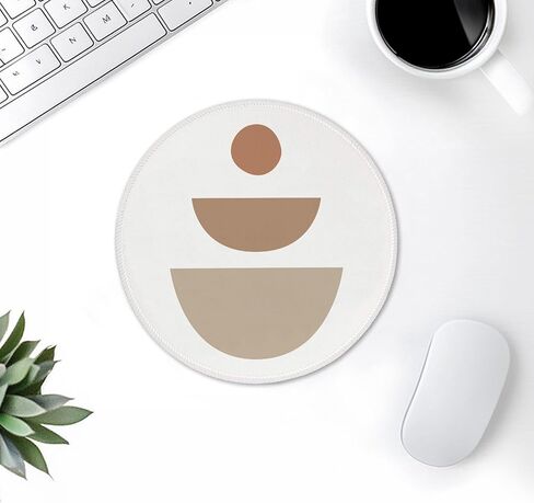 Boho Mouse Pad, Mid Century Modern Boho Abstract Minimalist Mouse Pads Mousepads for Desk Computer Laptop Gaming Work Women Men Accessories, 7.9x7.9 Inch in Saudi Arabia