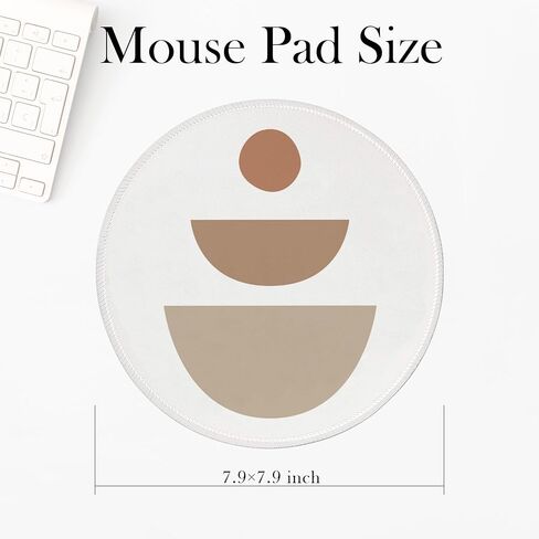 Boho Mouse Pad, Mid Century Modern Boho Abstract Minimalist Mouse Pads Mousepads for Desk Computer Laptop Gaming Work Women Men Accessories, 7.9x7.9 Inch in Saudi Arabia