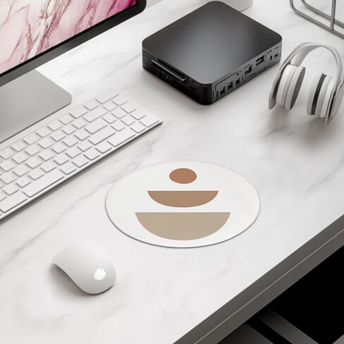Boho Mouse Pad, Mid Century Modern Boho Abstract Minimalist Mouse Pads Mousepads for Desk Computer Laptop Gaming Work Women Men Accessories, 7.9x7.9 Inch in Saudi Arabia