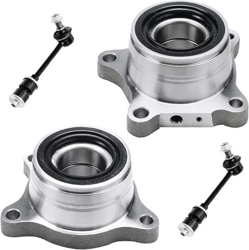 Detroit Axle - Rear Wheel Bearing Hubs Kit for Toyota 4Runner FJ Cruiser Lexus GX470 [4-Wheel ABS] 2 Wheel Bearing & Hubs 2 Stabilizer Sway Bar End Links Replacement in Saudi Arabia