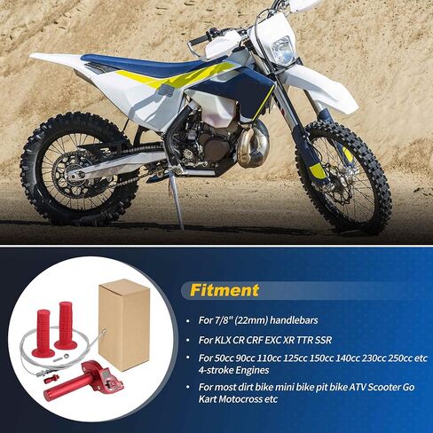 دراجة نارية خنق تويست قبضة 7/8 "22 مللي متر ، CNC خنق مقبض ل KLX CR CRF EXC XR TTR SSR 50cc-250cc الترابية دراجة الطرق غير الممهدة دراجة صغيرة رباعية ATV in Saudi Arabia