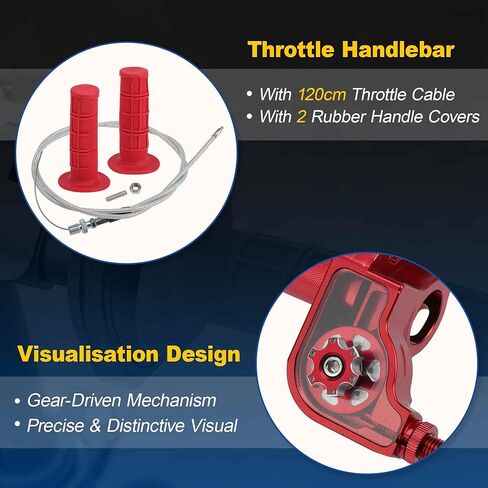 دراجة نارية خنق تويست قبضة 7/8 "22 مللي متر ، CNC خنق مقبض ل KLX CR CRF EXC XR TTR SSR 50cc-250cc الترابية دراجة الطرق غير الممهدة دراجة صغيرة رباعية ATV in Saudi Arabia