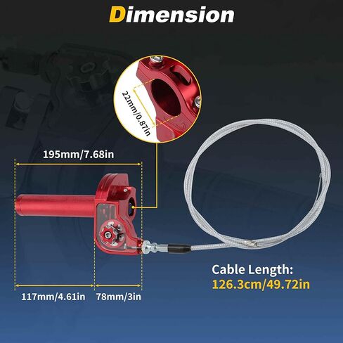 دراجة نارية خنق تويست قبضة 7/8 "22 مللي متر ، CNC خنق مقبض ل KLX CR CRF EXC XR TTR SSR 50cc-250cc الترابية دراجة الطرق غير الممهدة دراجة صغيرة رباعية ATV in Saudi Arabia