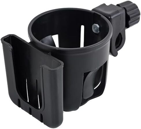 Universal Bike Phone Holder - 360° Adjustable with Anti-Slip Cup Holder, Fits Bikes, Strollers, Wheelchairs - Hands-Free for Cycling,Black in Saudi Arabia