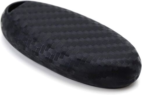 iJDMTOY Carbon Fiber Pattern Soft Silicone Key Fob Cover Case Compatible with Nissan or Infiniti Oval Shape Keyless Smart Key in Saudi Arabia